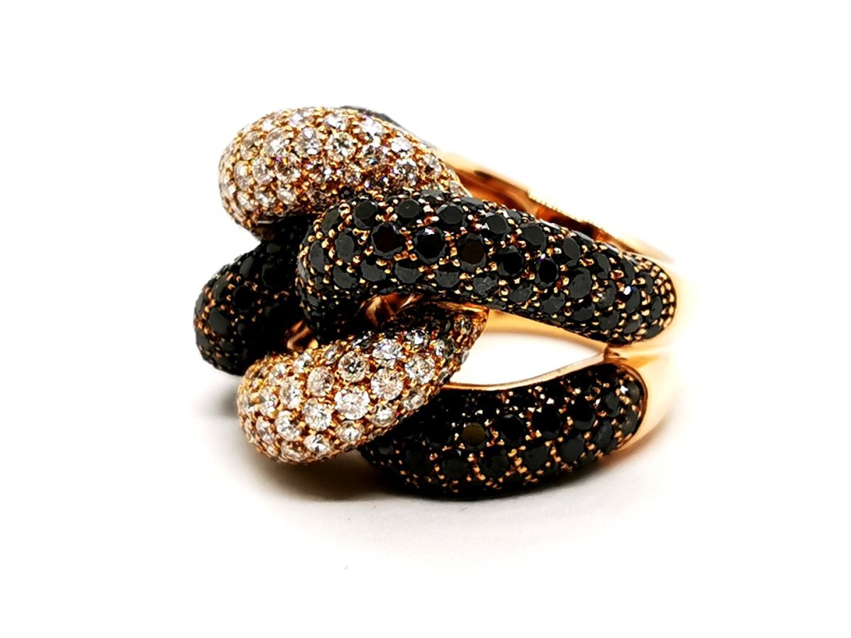 Bague Cocktail Or jaune Diamant - Castafiore