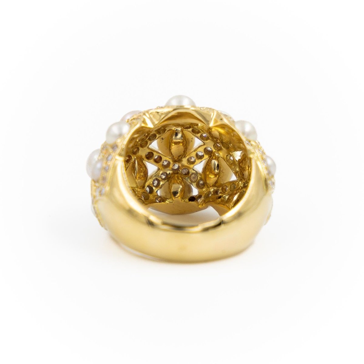 Bague Cocktail Or jaune Perle - Castafiore