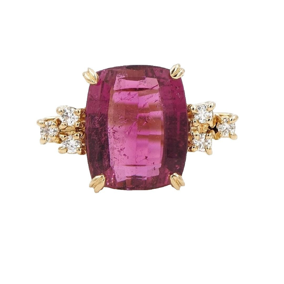 Bague Cocktail Or jaune Tourmaline - Castafiore