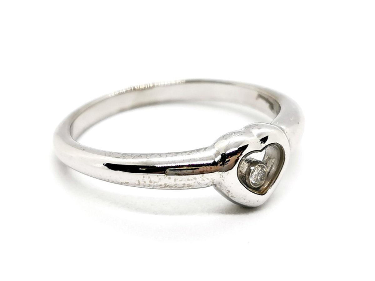Bague Coeur CHOPARD "Happy Diamonds" en or blanc et diamant - Castafiore