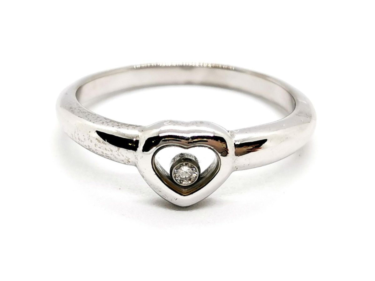 Bague Coeur CHOPARD "Happy Diamonds" en or blanc et diamant - Castafiore