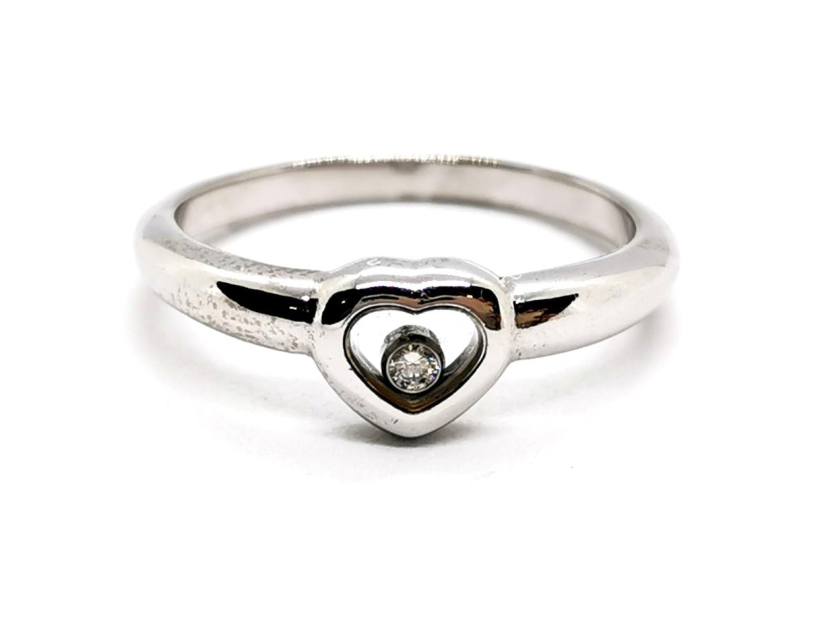 Bague Coeur CHOPARD "Happy Diamonds" en or blanc et diamant - Castafiore