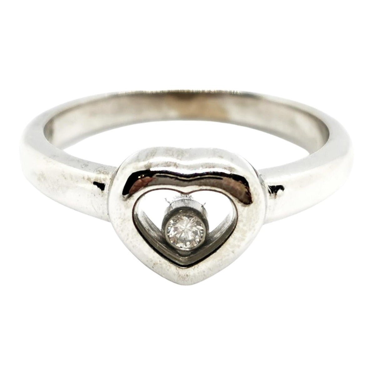 Bague Coeur CHOPARD "Happy Diamonds" en or blanc et diamant - Castafiore