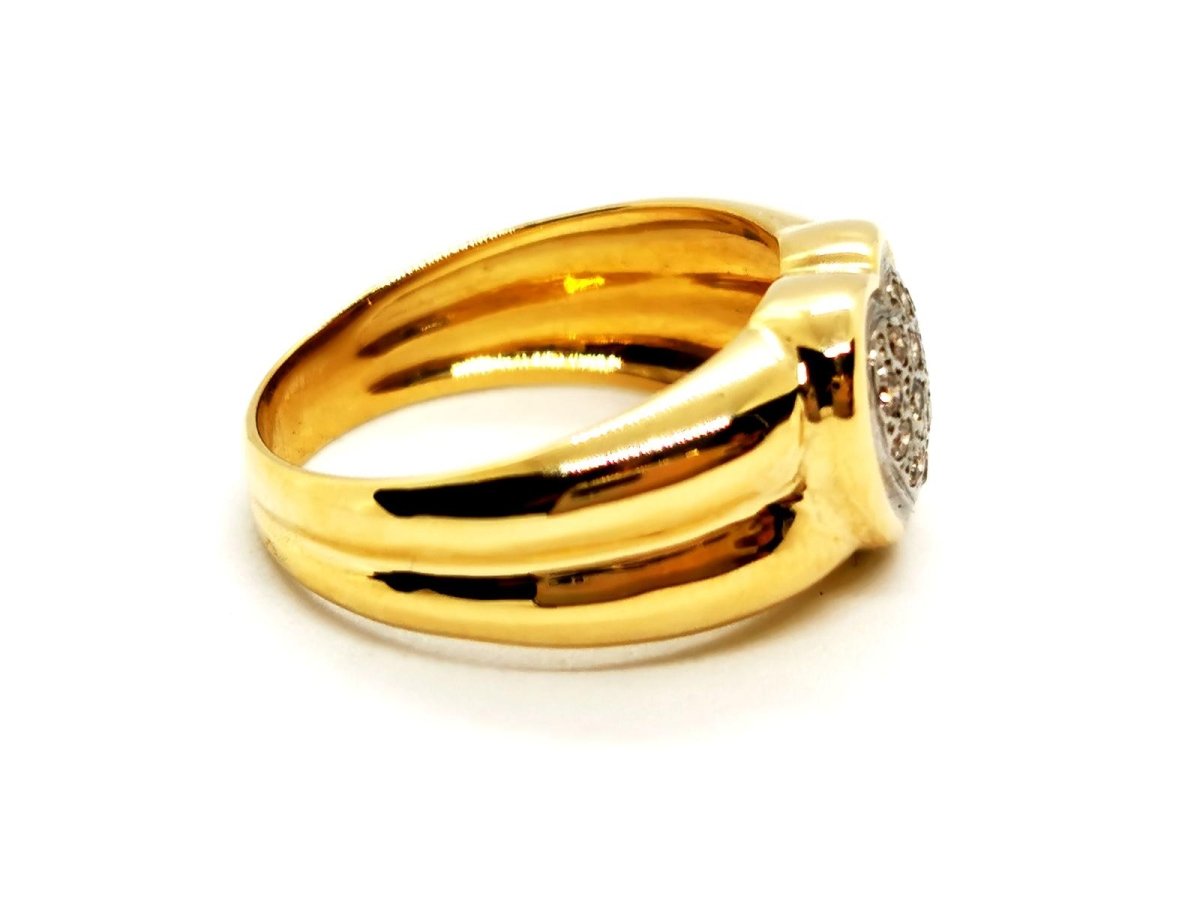 Bague Coeur Or jaune Diamant - Castafiore