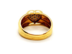 Bague Coeur Or jaune Diamant - Castafiore