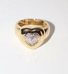 Bague Coeur Pavage Diamants - Castafiore