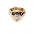 Bague Coeur Pavage Diamants - Castafiore