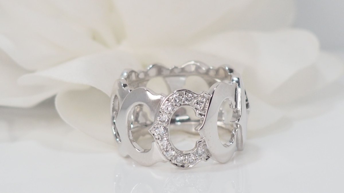 Bague collection C Cartier en or blanc et diamants - Castafiore