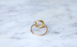 Bague croissant de lune diamant et or - Castafiore