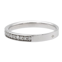 Bague Demi Alliance en or blanc et diamants - Castafiore