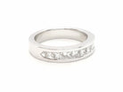 Bague Demi alliance Or blanc Diamant - Castafiore