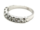 Bague Demi alliance Or blanc Diamant - Castafiore