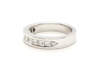 Bague Demi alliance Or blanc Diamant - Castafiore