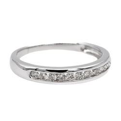 Bague Demi alliance Or blanc Diamant - Castafiore