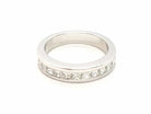 Bague Demi alliance Or blanc Diamant - Castafiore