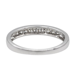 Bague Demi alliance Or blanc Diamant - Castafiore