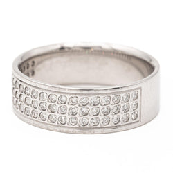 Bague demi alliance Or blanc Diamant - Castafiore