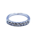 Bague demi alliance Or blanc Diamant - Castafiore