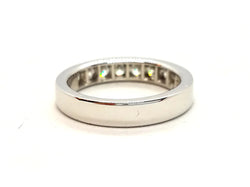 Bague Demi alliance Or blanc Diamant - Castafiore