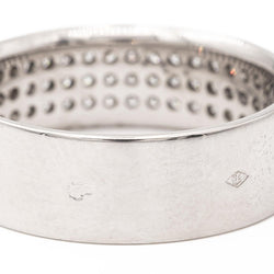 Bague demi alliance Or blanc Diamant - Castafiore