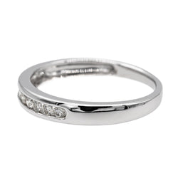 Bague Demi alliance Or blanc Diamant - Castafiore