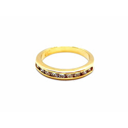 Bague Demi alliance Or jaune Diamant - Castafiore