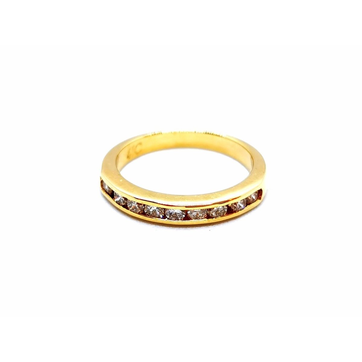 Bague Demi alliance Or jaune Diamant - Castafiore