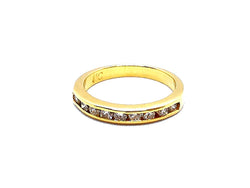 Bague Demi alliance Or jaune Diamant - Castafiore