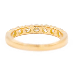 Bague demi alliance Or jaune Diamant - Castafiore