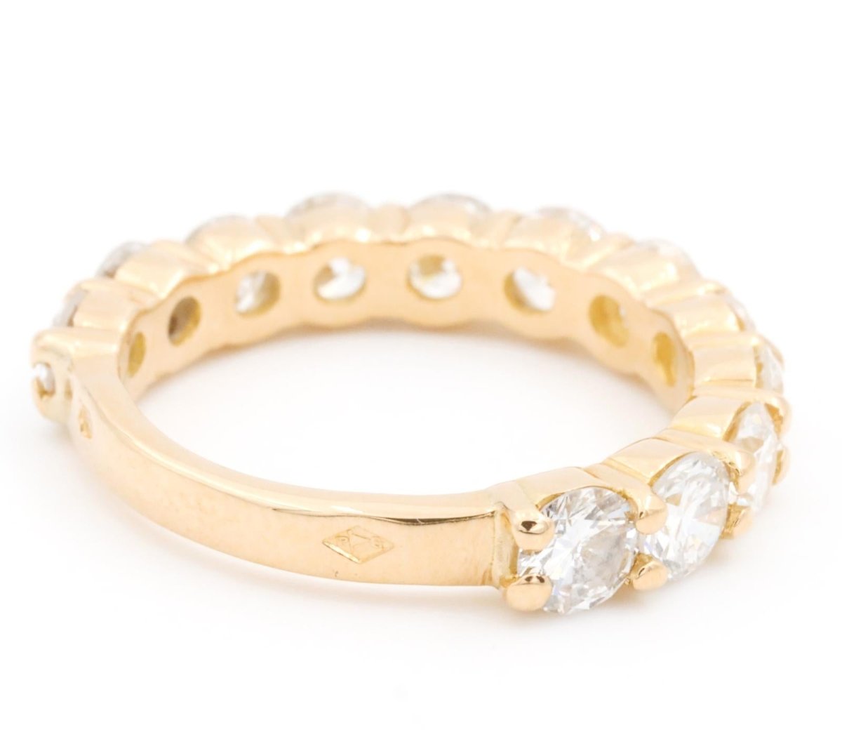 Bague Demi alliance Or jaune Diamant - Castafiore