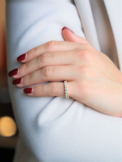 Bague Demi alliance Or jaune Diamant - Castafiore