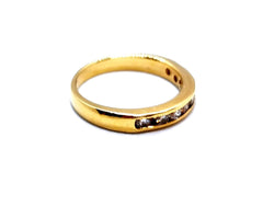 Bague Demi alliance Or jaune Diamant - Castafiore