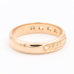 Bague Demi alliance Or rose Diamant - Castafiore