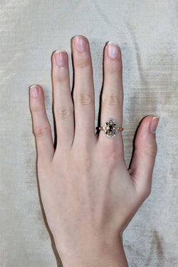 Bague Dentelles Saphirs Style Belle Epoque - Castafiore