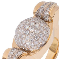 Bague des Années 40 en or jaune et diamants - Castafiore