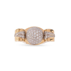 Bague des Années 40 en or jaune et diamants - Castafiore