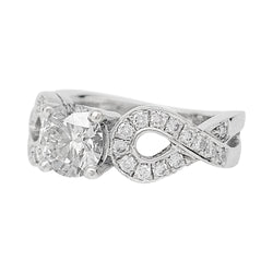 Bague diamant 0,94 carat en or blanc - Castafiore
