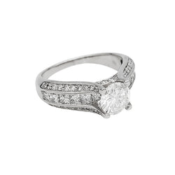 Bague diamant 1,13 carat en or blanc - Castafiore