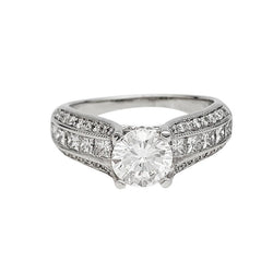 Bague diamant 1,13 carat en or blanc - Castafiore