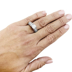 Bague diamant 1,13 carat en or blanc - Castafiore