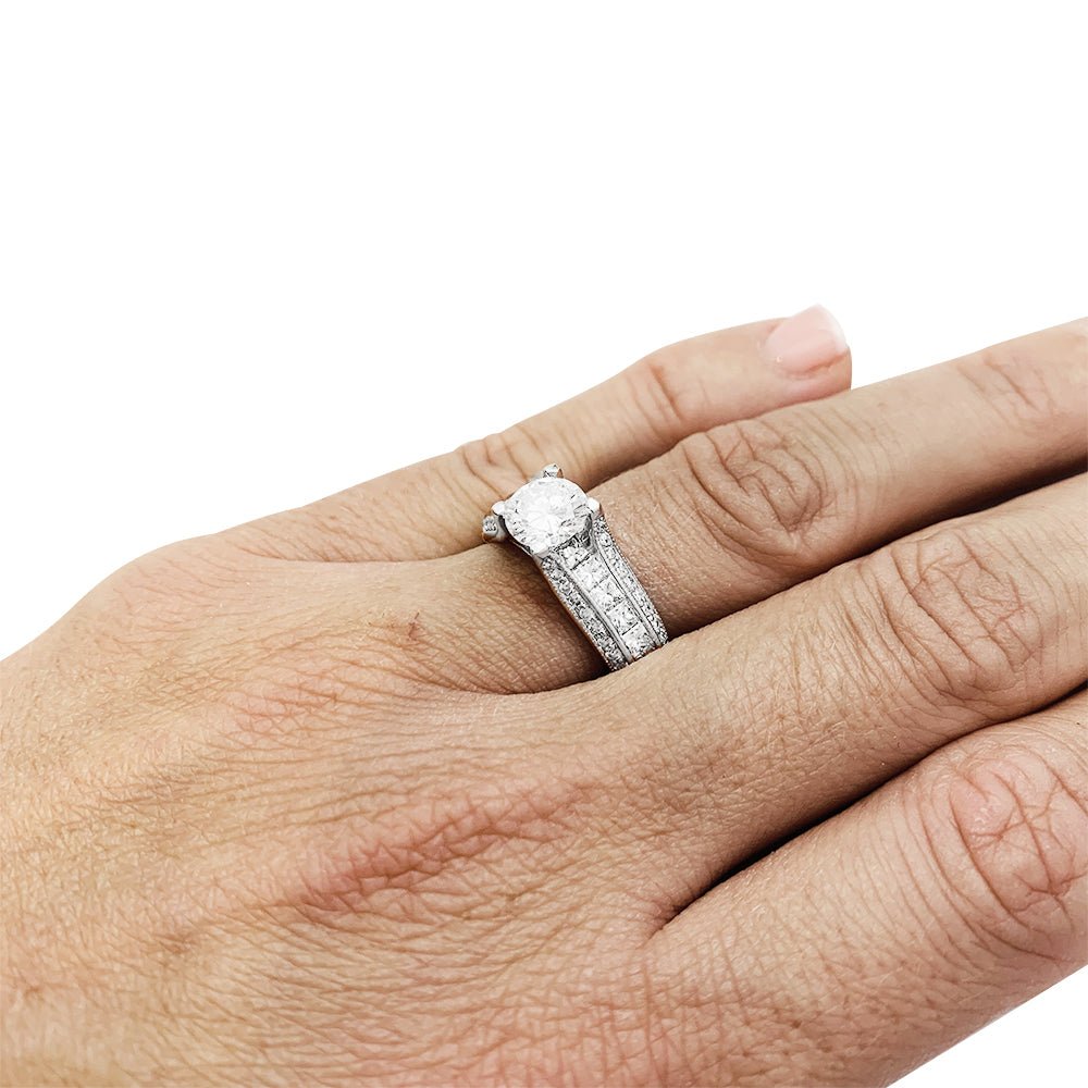 Bague diamant 1,13 carat en or blanc - Castafiore