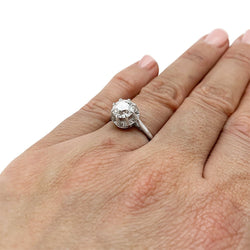 Bague diamant 1,52 carat en platine et or - Castafiore