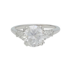 Bague diamant 2 carats, platine - Castafiore