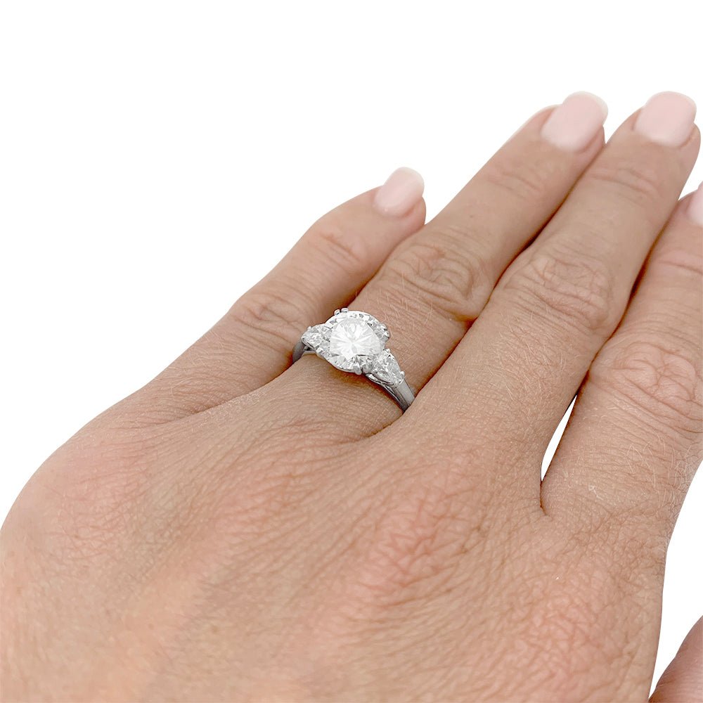 Bague diamant 2 carats, platine - Castafiore