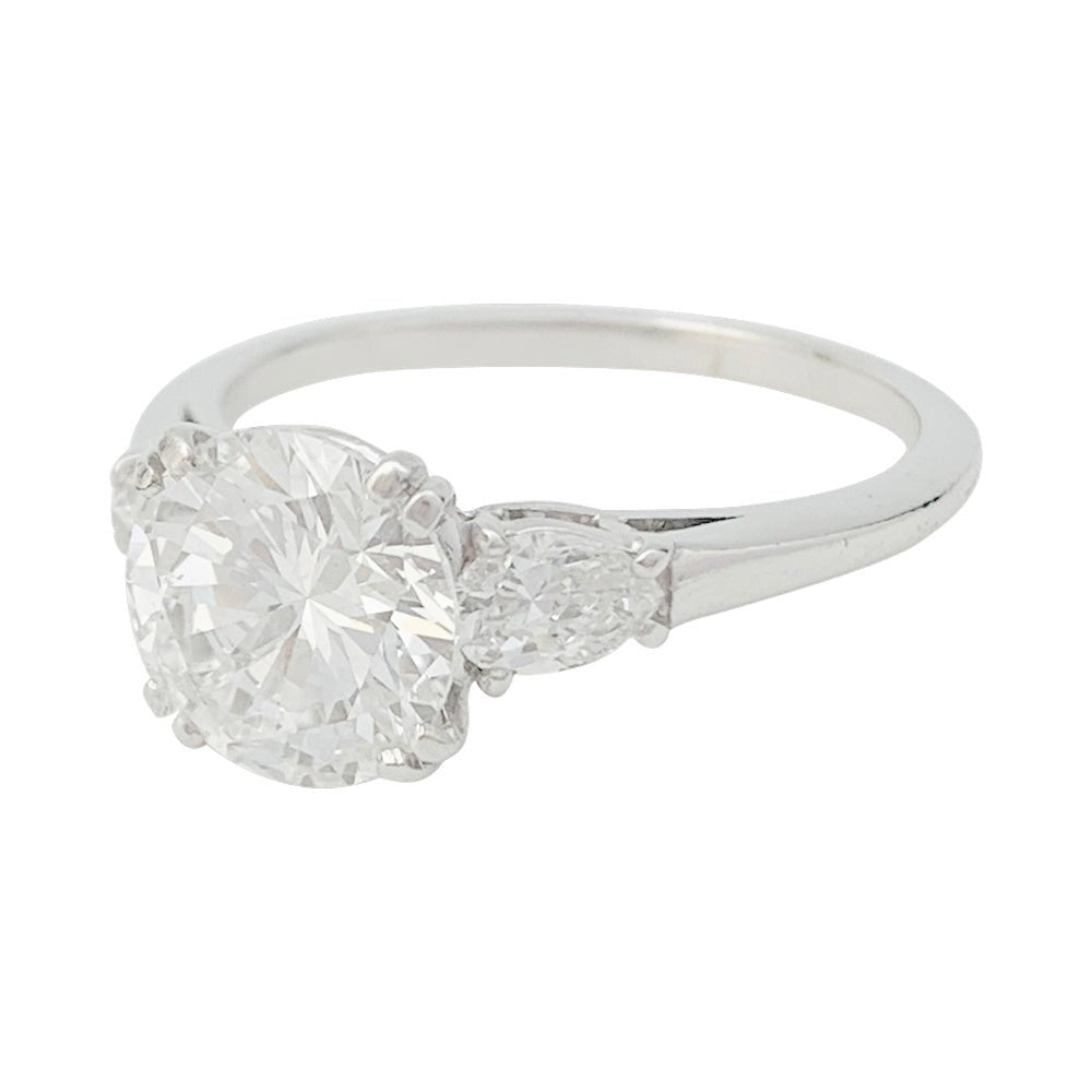 Bague diamant 2 carats, platine - Castafiore