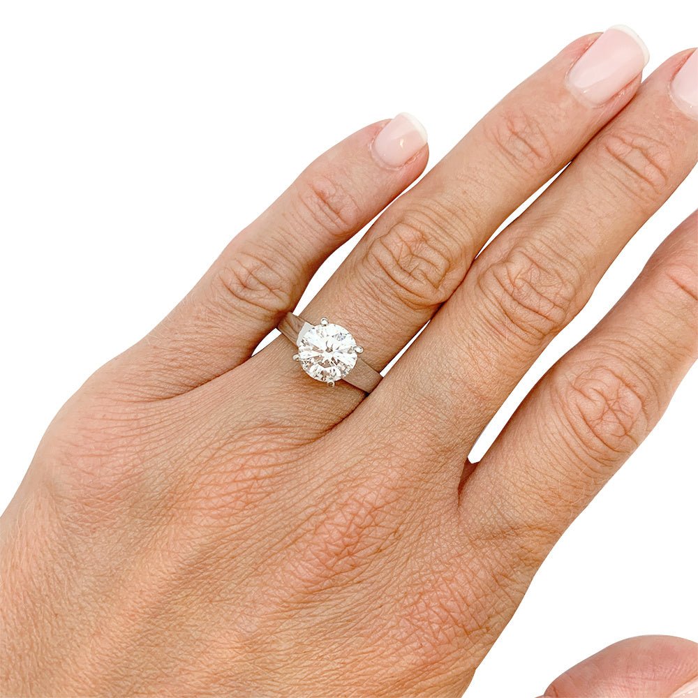 Bague diamant 2,01 carats, en or platine - Castafiore