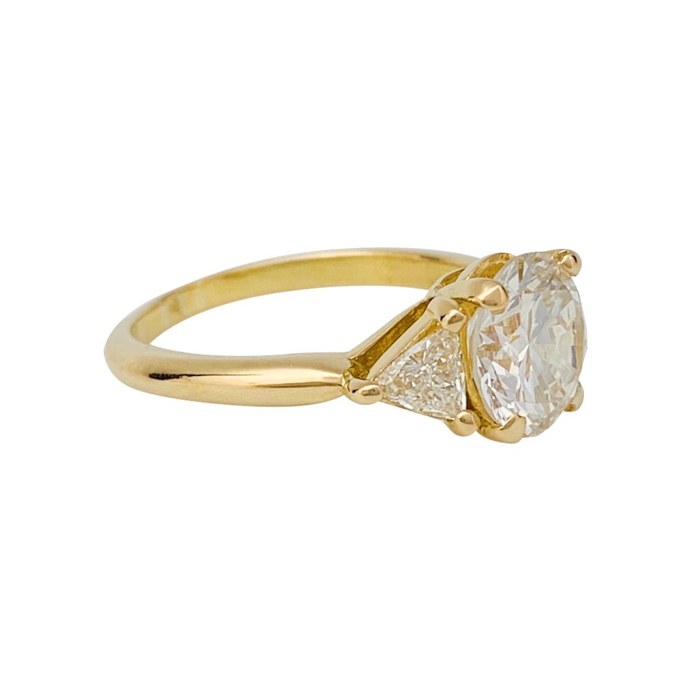 Bague diamant 2,02 carats, en or jaune - Castafiore