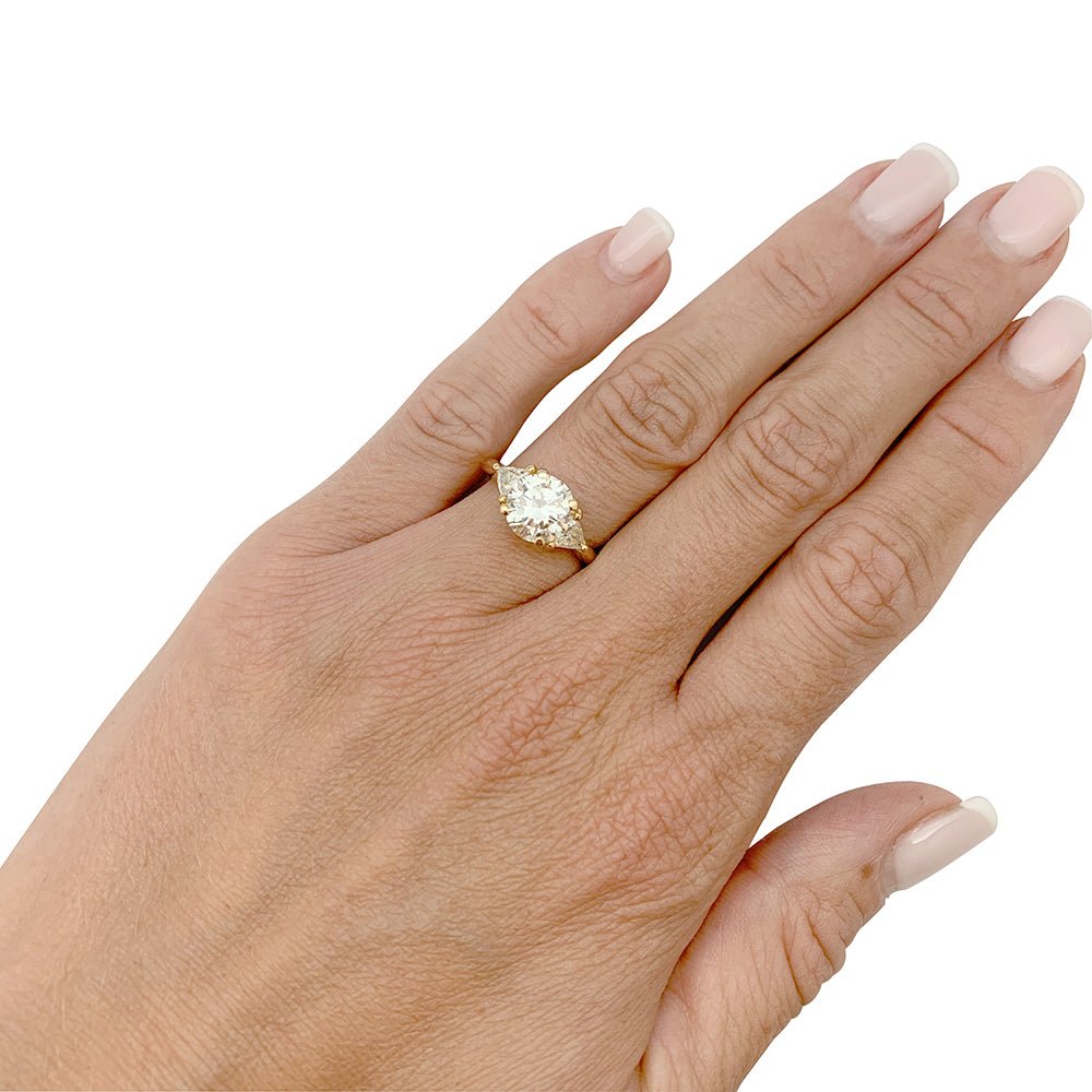 Bague diamant 2,02 carats, en or jaune - Castafiore