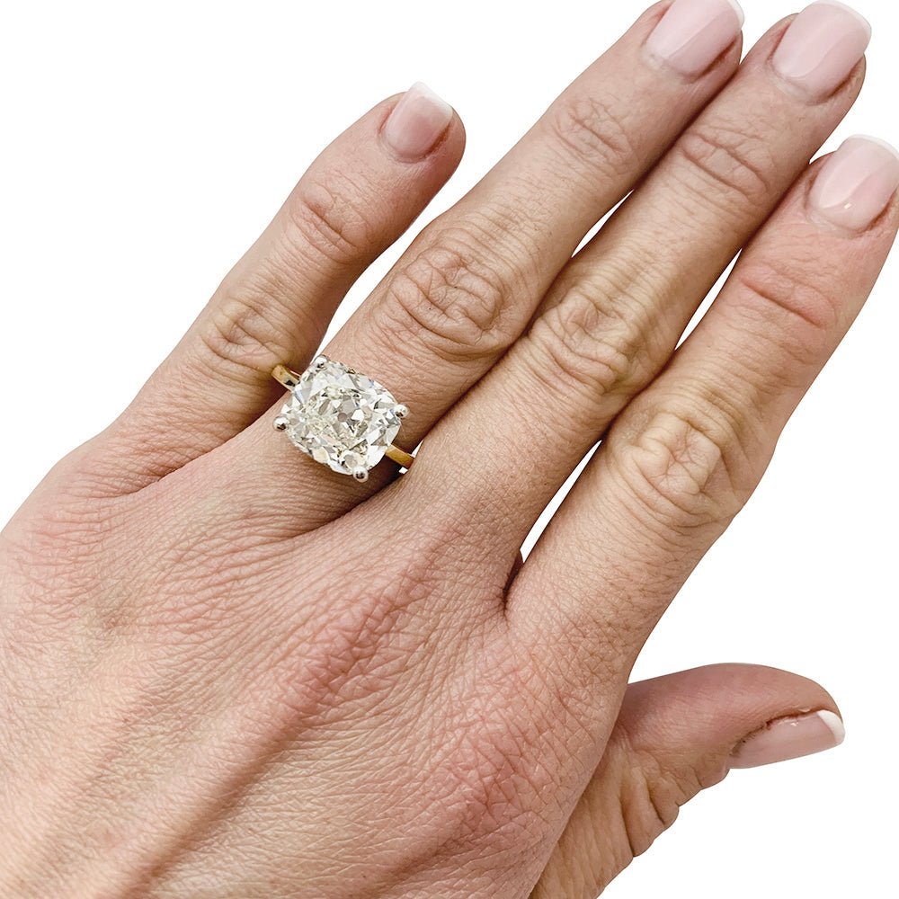 Bague diamant 5,97 carats, or et platine - Castafiore