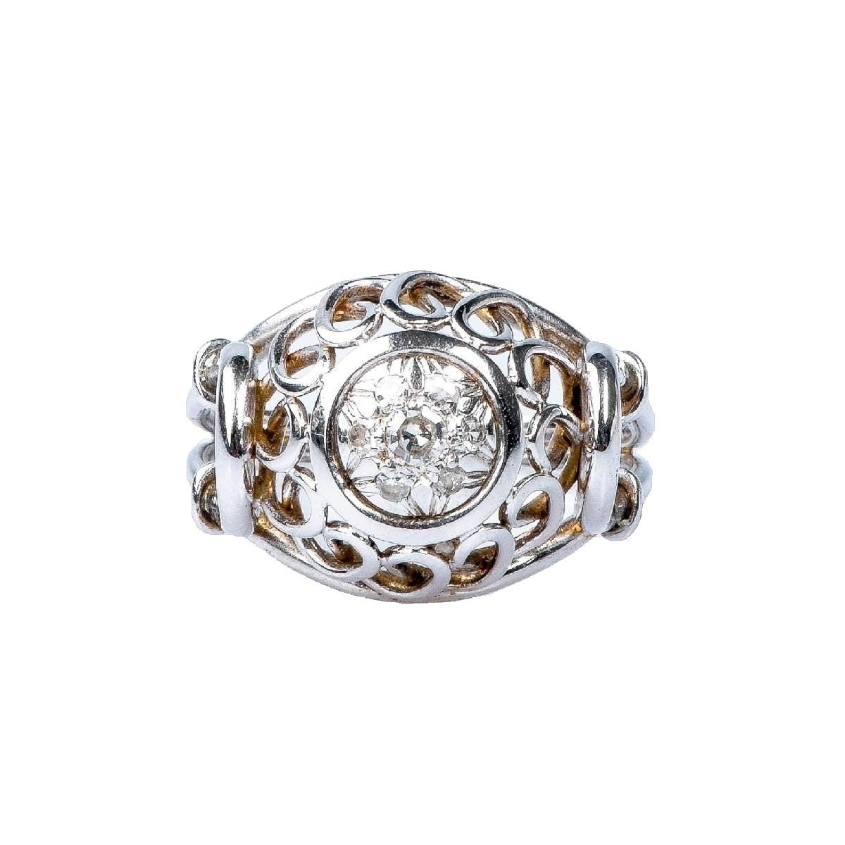 Bague diamant en or blanc 18 carats - Castafiore